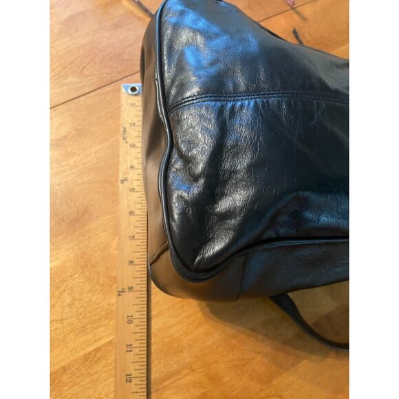 Vittoria Napoli Leather Mini Backpack Black Fringe Tassel Adjustable Bag Vintage main image 14